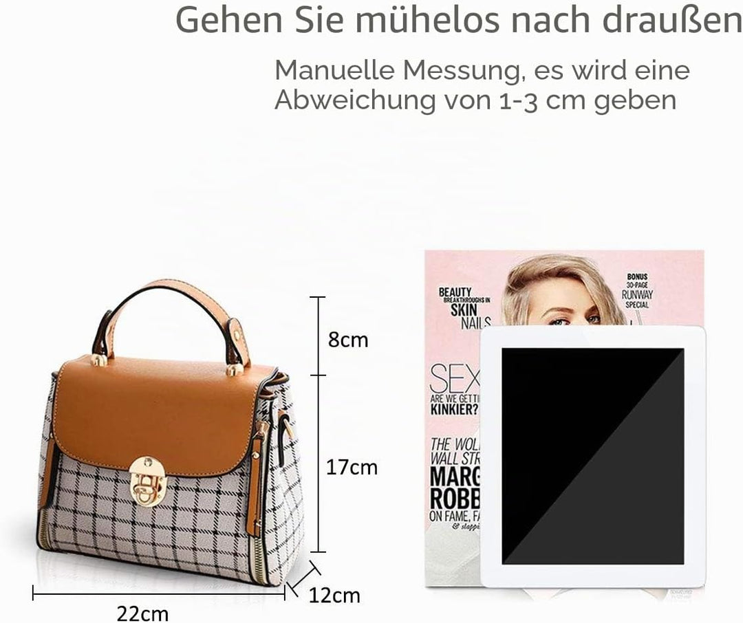 NICOLE&DORIS Handtaschen für Damen Niedliche Umhängetasche Mädchen Reissverschluss Handtasche PU Led