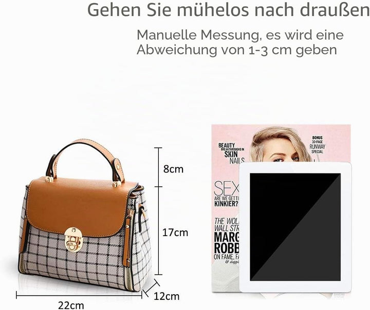 NICOLE&DORIS Handtaschen für Damen Niedliche Umhängetasche Mädchen Reissverschluss Handtasche PU Led