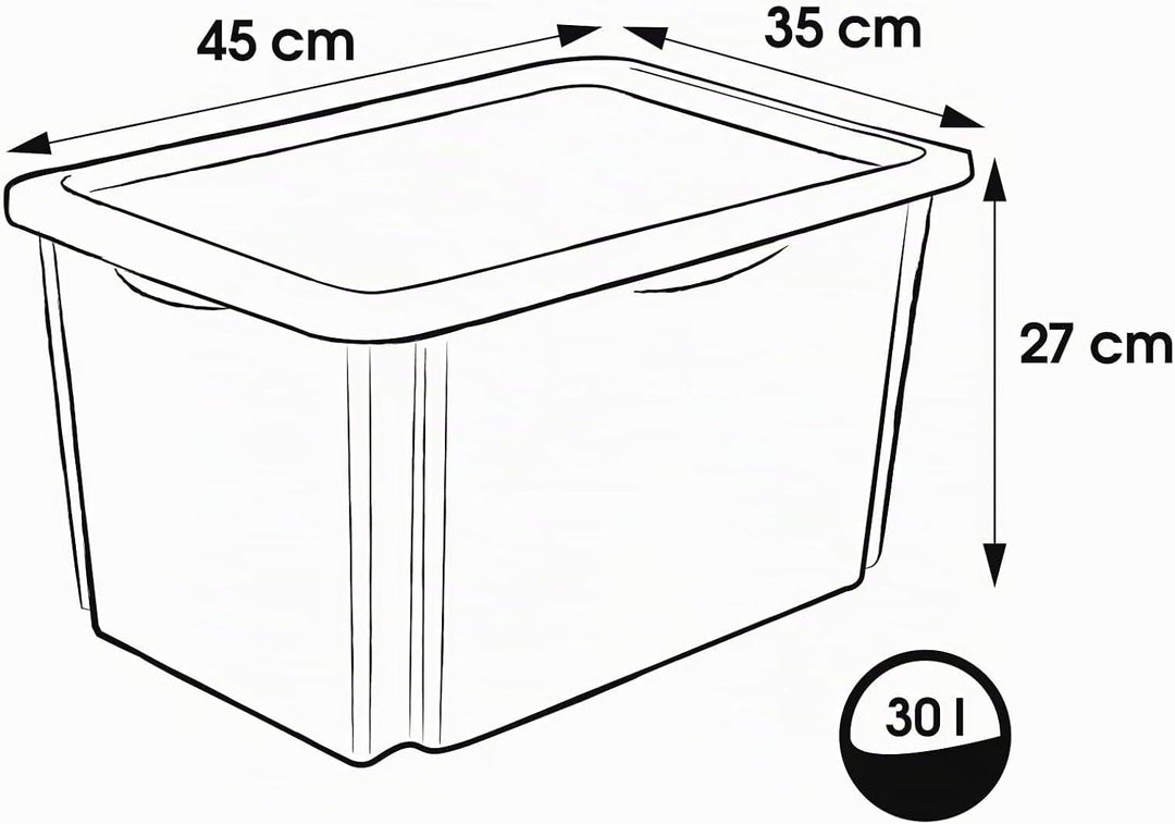 keeeper karolina 3x Peppa Pig Aufbewahrungsbox mit Deckel, Dreh- und stapelbar, Für Kinder, 30 l, Tr