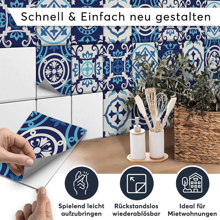 CREATISTO Mosaik Klebefliesen Stickerfliesen Fliesenfolie - Selbstklebende Fliesen Folie I Stickerfl