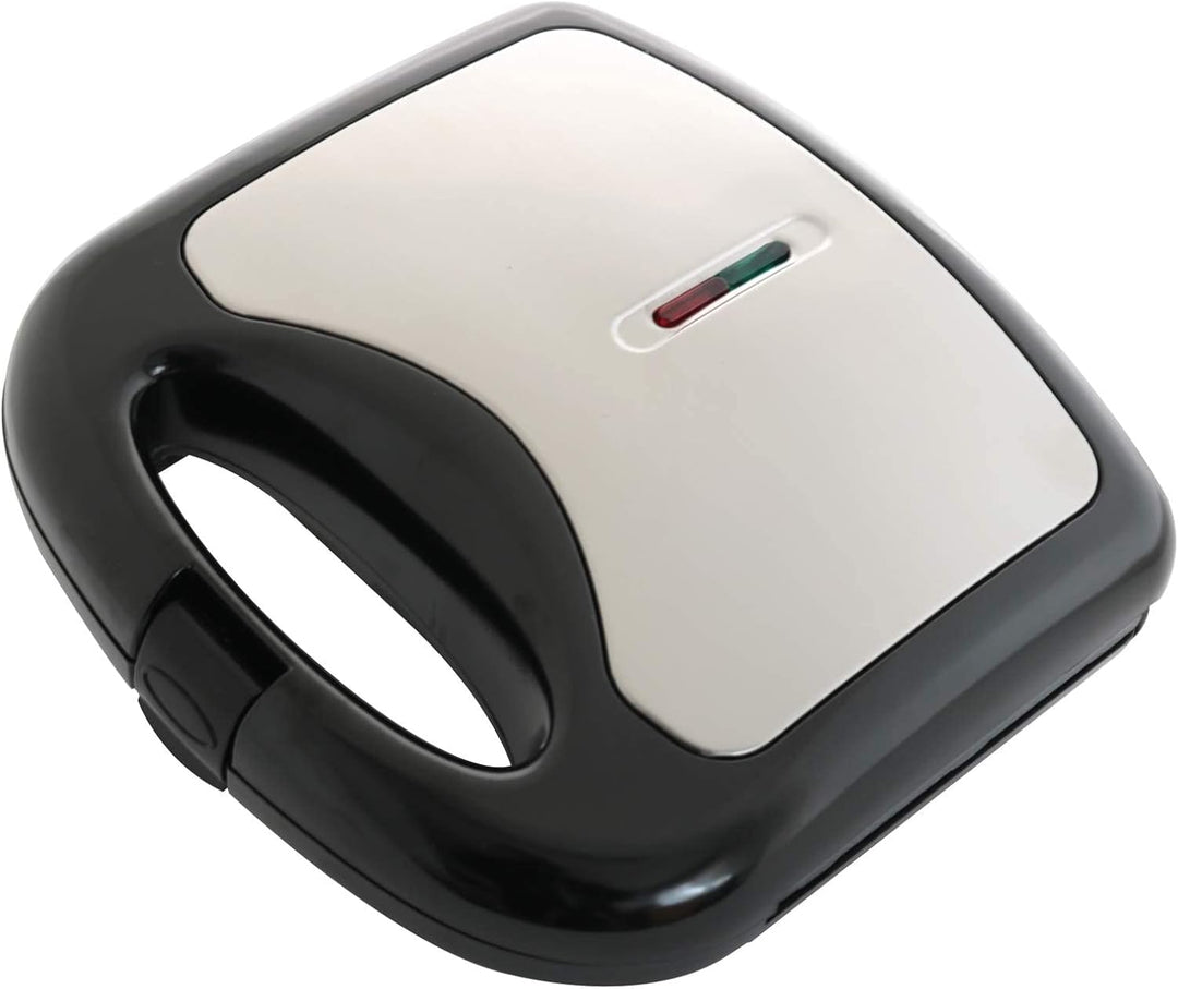 Deski Sandwichmaker 750 Watt Schwarz silber Sandwichtoaster Maker