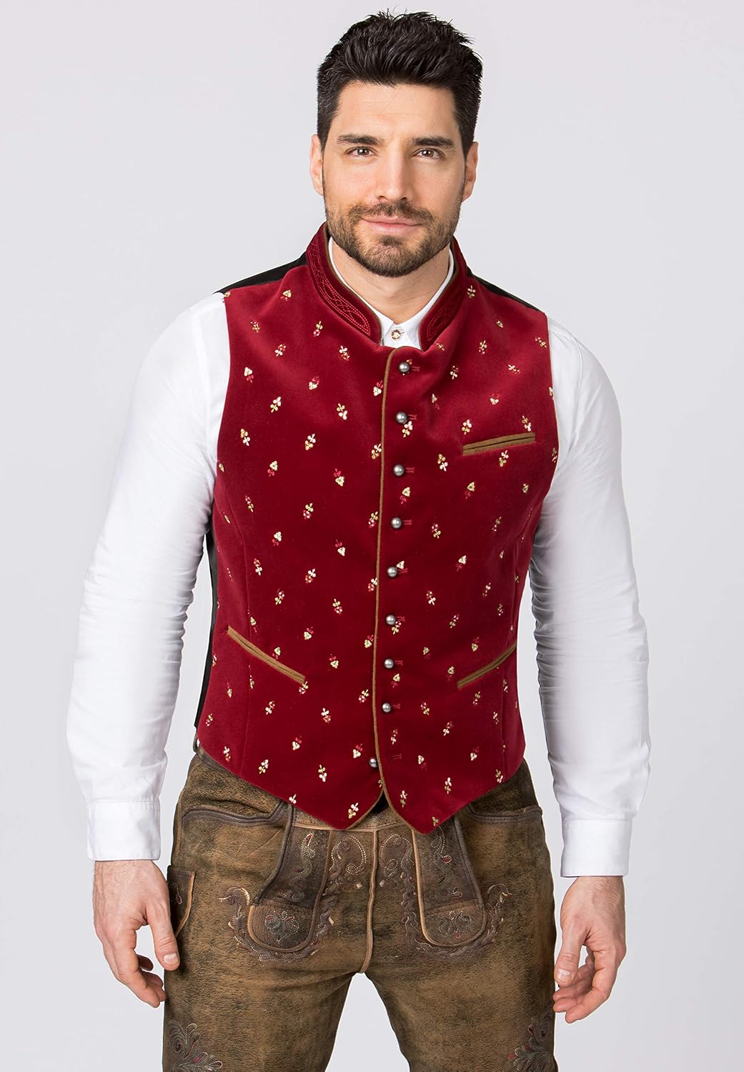 Stockerpoint Herren Calzado Trachtenweste (1er Pack) 46 dunkelrot, 46 dunkelrot