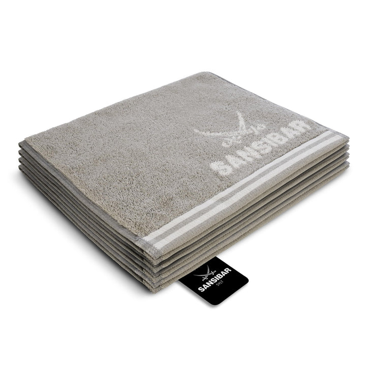 Sansibar Gästetuch Doubleface 4er 30x50 cm Handtuch Seiftuch Zweifarbig 100% Baumwolle Gestreifte Bo