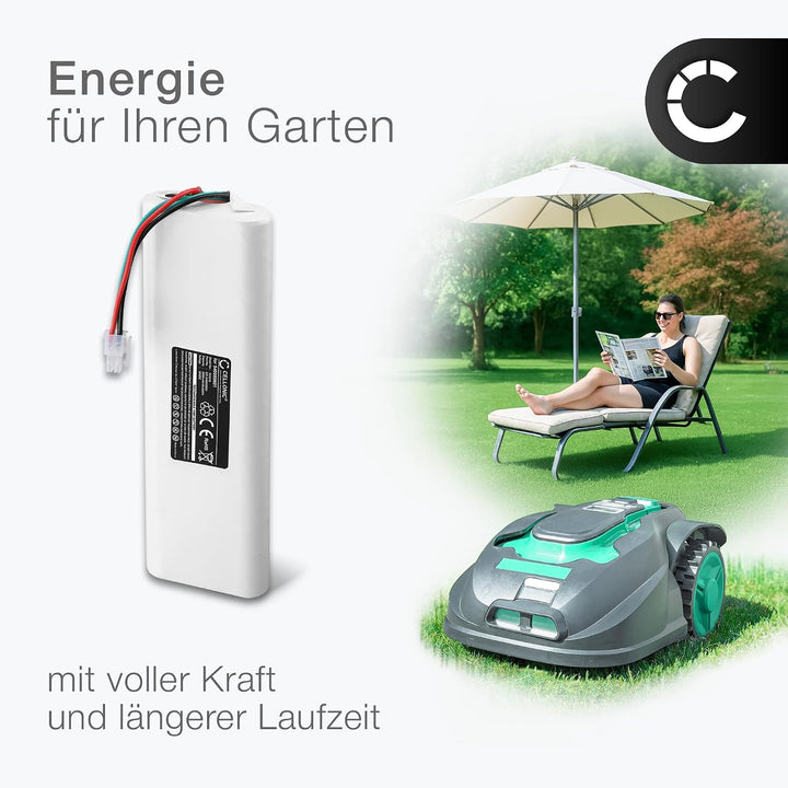 CELLONIC® 18V 3Ah Ersatz Akku kompatible mit Husqvarna Automower 210C, 220AC, 230 ACX, 260 ACX, G2,