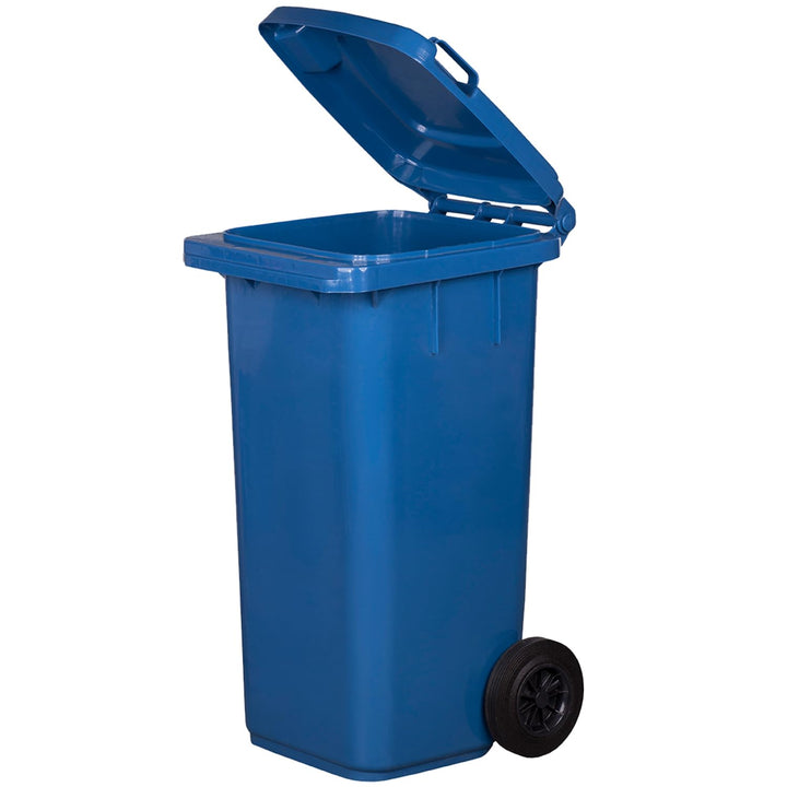 3er Set Mülleimer | PN-EN 840 | 240 Liter | mit Rollen | System zur mechanischen Entnahme | Kunststo