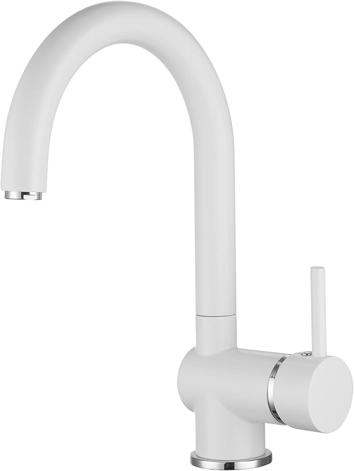 VEROSAN Küchenarmatur Niederdruck PRAG, matt white, rund, 21 x 5.5 x 31.5 cm 21 x 5.5 x 31.5 cm Matt