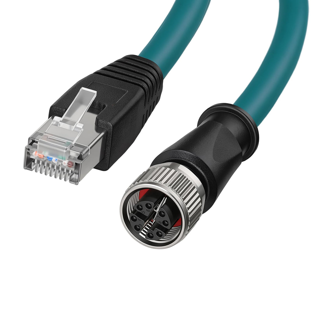 Wasserdichtes IP67 M12 8 Pin Buchse X-Code RJ45 Kabel für Aussenüberwachung 3M 3M US, 3M US