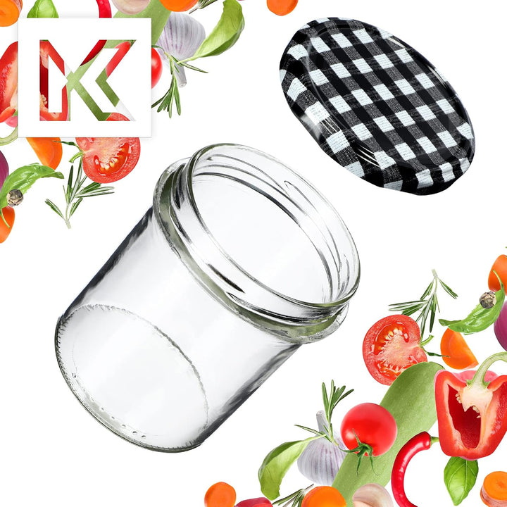 KADAX 10er Set Marmeladengläser 350ml TO82, Einmachgläser Vorratsgläser Mason Jar mit Schraubdeckel,