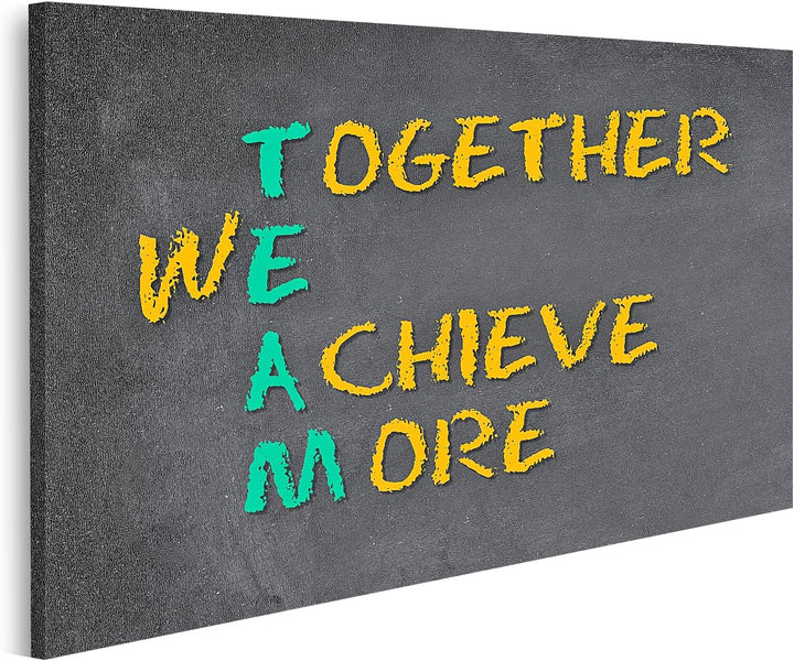 islandburner Bild auf Leinwand Team Work Motivation Mitarbeiter Für Büro Office Chef Besprechungsrau