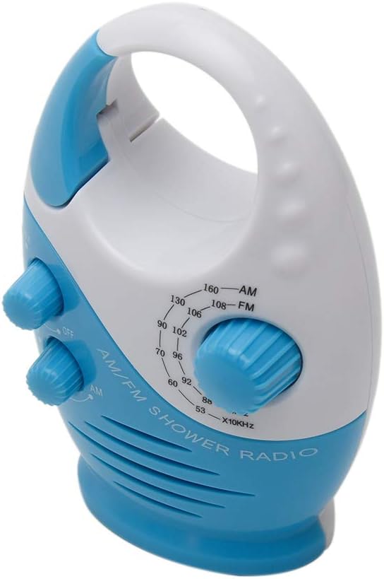 Jiakalamo Duschradio, spritzwassergeschützt, Typ AM FM Badezimmerradio, eingebauter Lautsprecher und