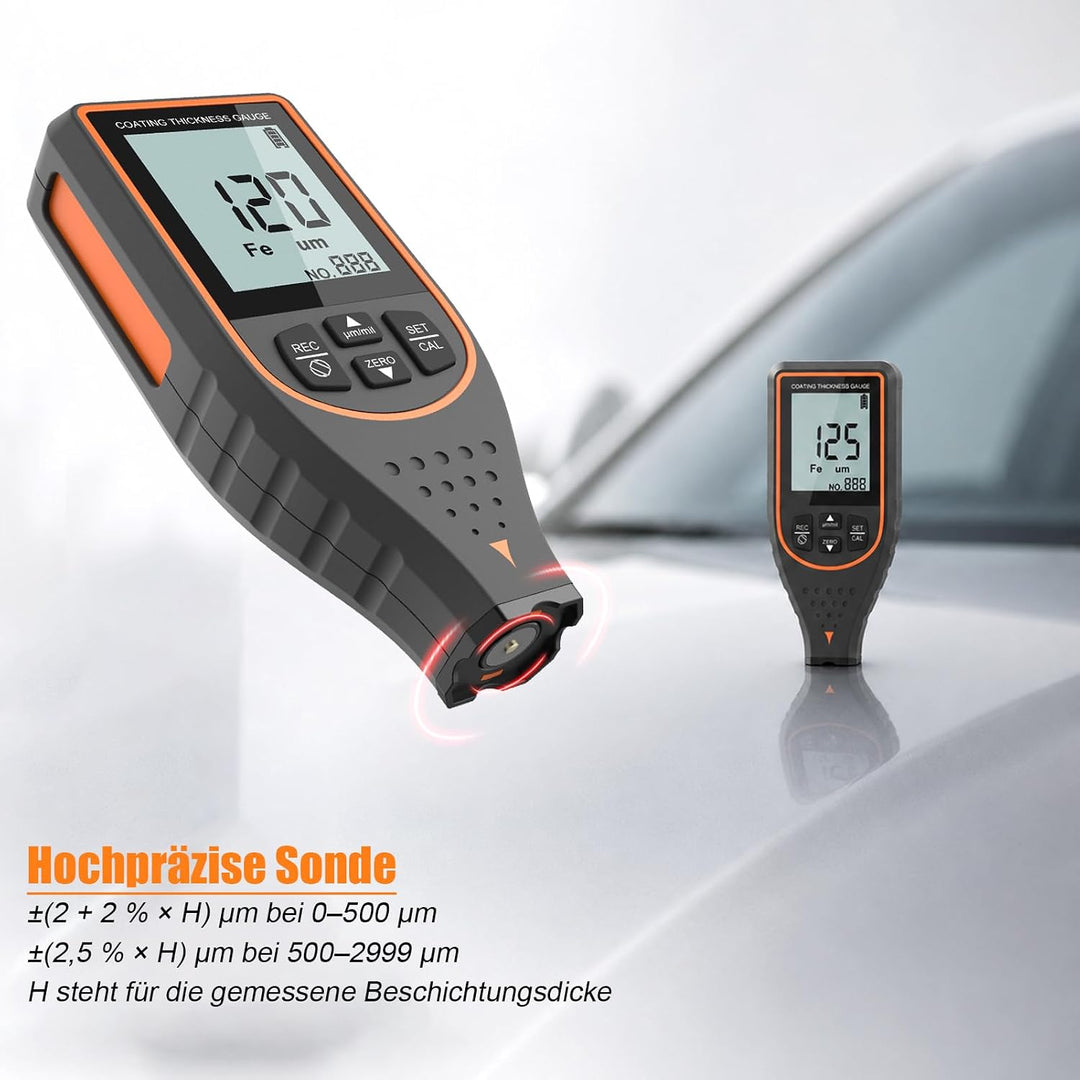 Schichtdickenmessgerät für Auto, Digitales Lackdickenmessgerät für Auto Beschichtungstiefenprüfer mi