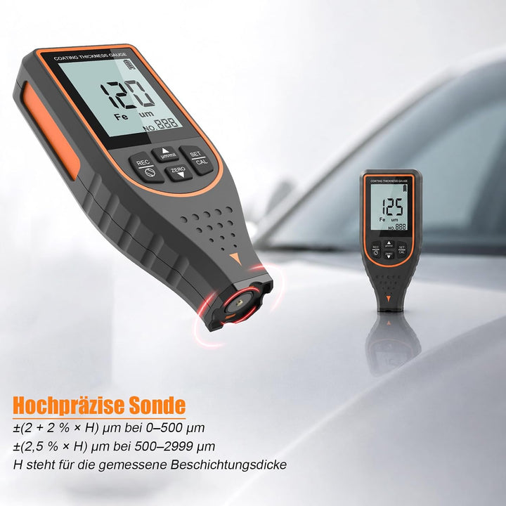 Schichtdickenmessgerät für Auto, Digitales Lackdickenmessgerät für Auto Beschichtungstiefenprüfer mi