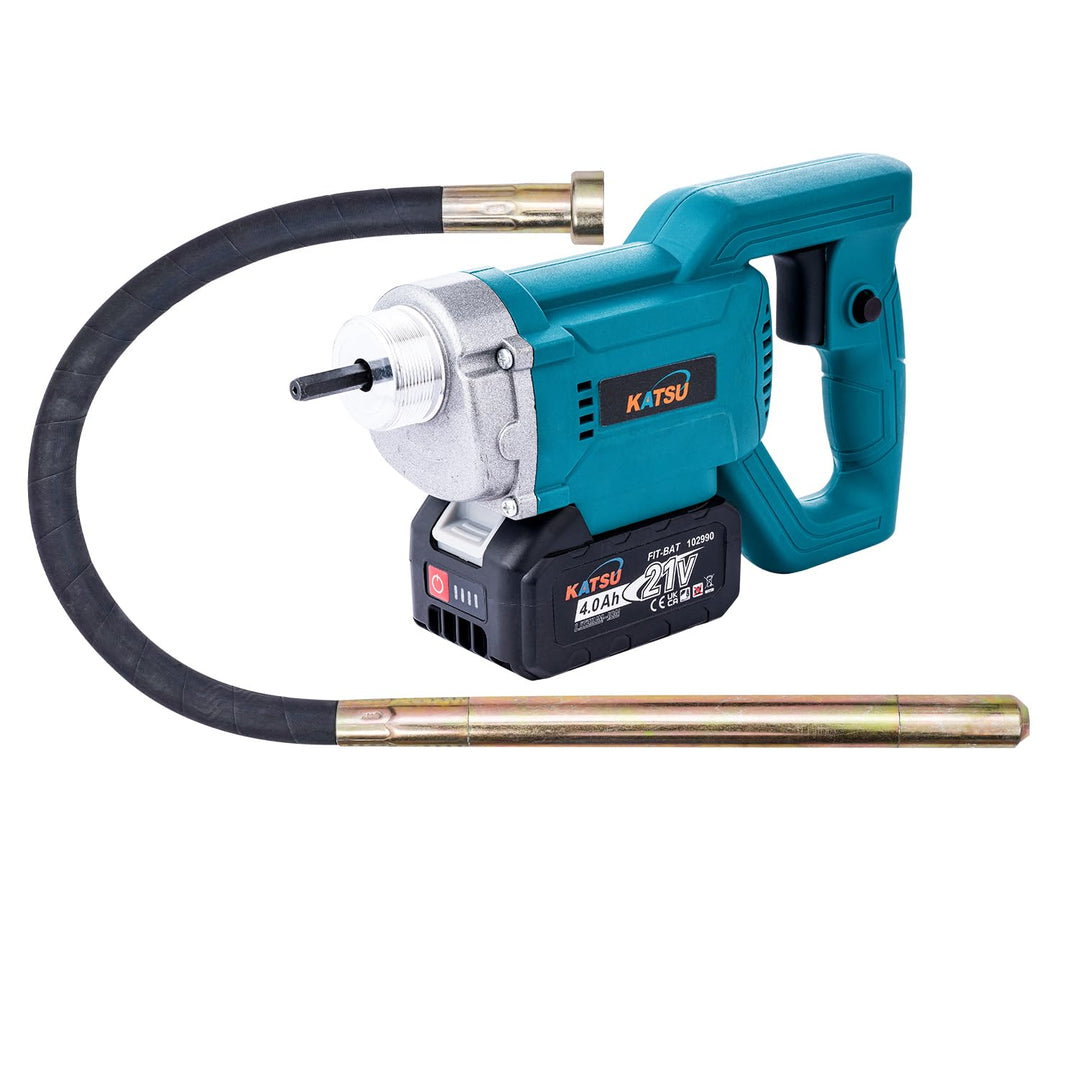 KATSU FIT-BAT 21V Brushless Akku Betonrüttler Betonverdichter Betonwerkzeuge Bürstenloser mit 4,0Ah-