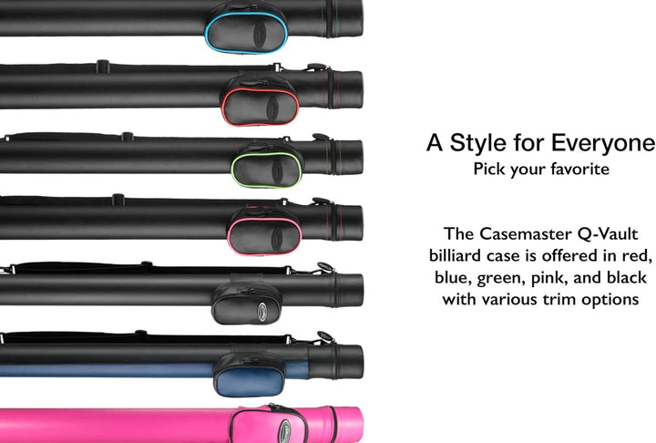 Casemaster Racks/Futons Q-Vault Classic Billard-/Poolqueue-Hartschalenkoffer Blau, Blau