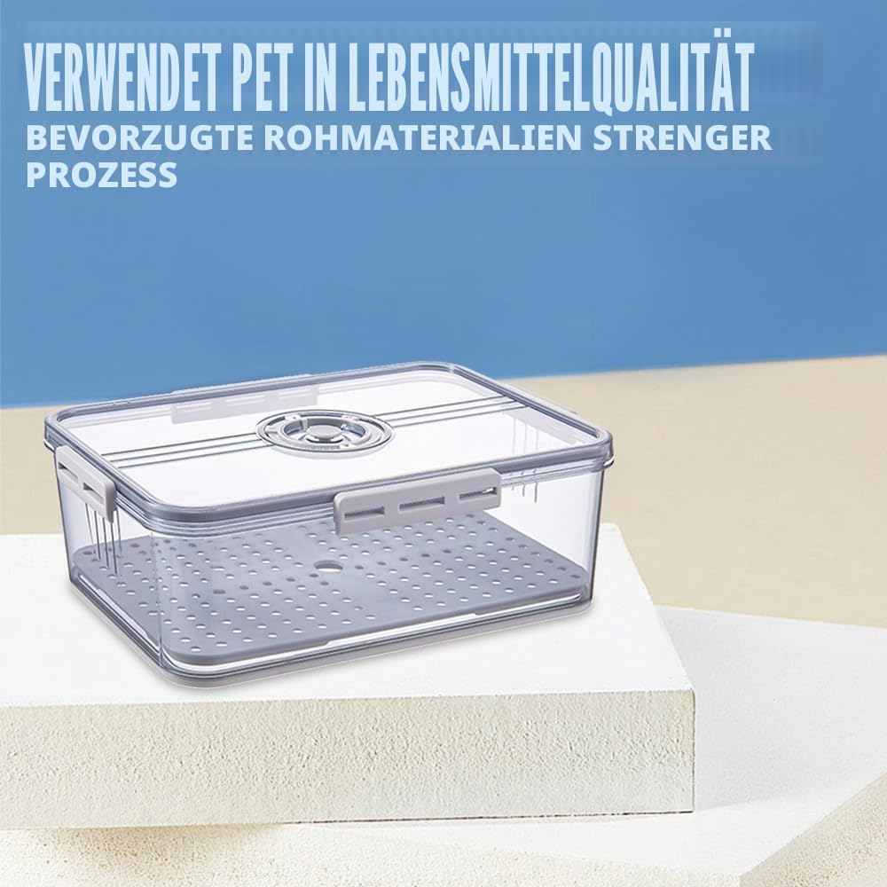 Brotkasten Brotaufbewahrungsbox Gross mit Datumsverschluss Frischhaltebox mit Ablaufschale Brotbox K