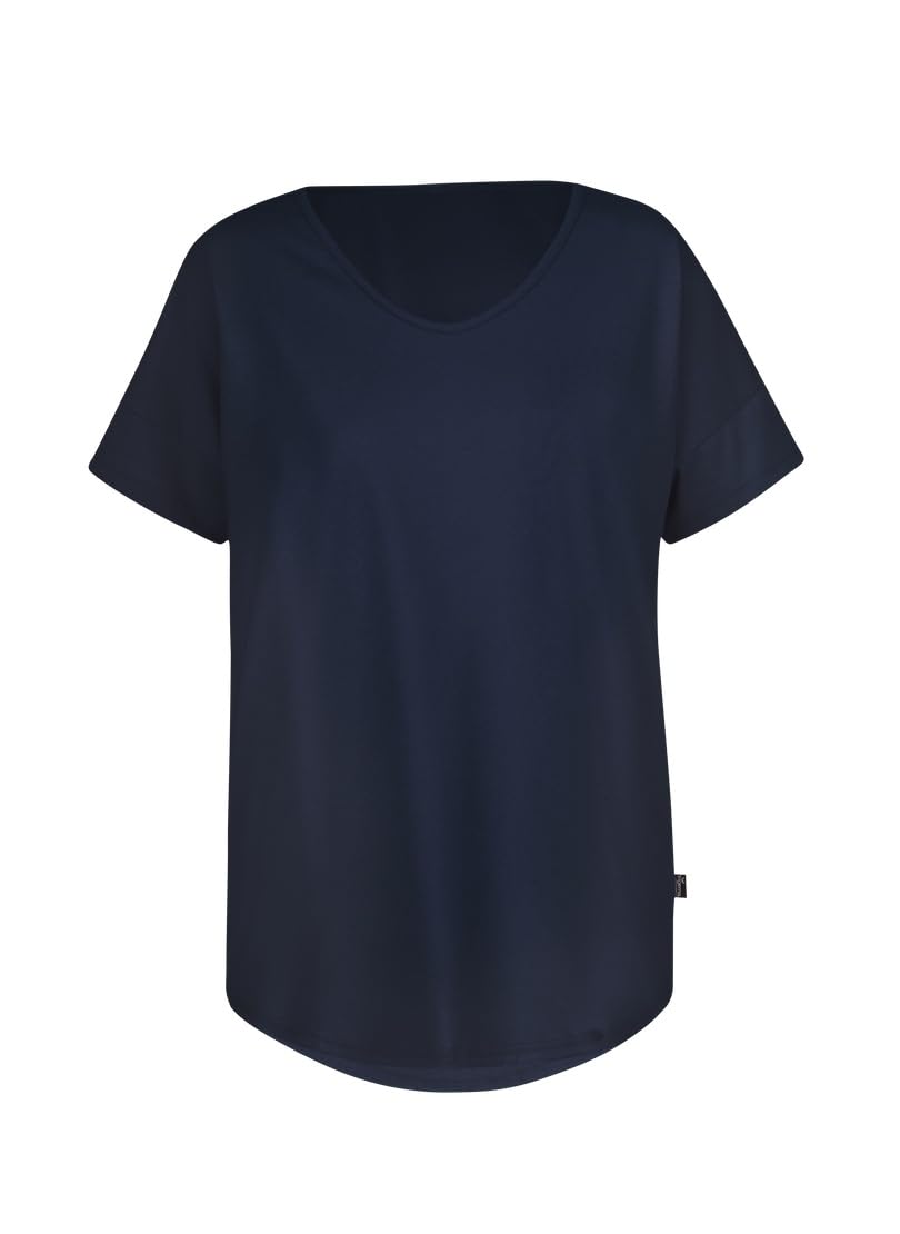 TRIGEMA Oversized T-Shirt mit V-Ausschnitt S Navy, S Navy