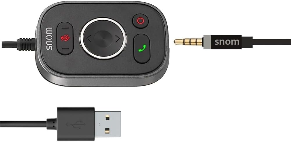 Snom A330D Kabelgebundenes Over Ear Headset - Headset Mit Mikrofon Kabellos, Kopfhörer Kabel, Gamin