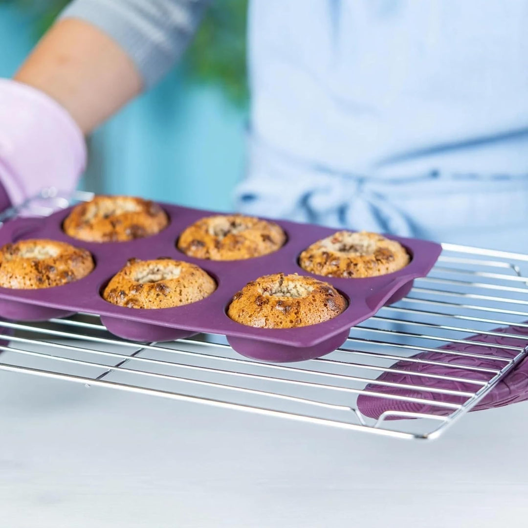 TUPPERWARE Backen Silikonform Donut/Bagel lila Backform Silikon Diabolo Donut Silikon, Donut Silikon