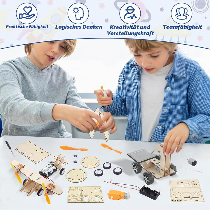 6 Stück Experimente Spielzeug, Experimentierkasten, Experimente für Kinder, Elektronik Baukasten, Ho