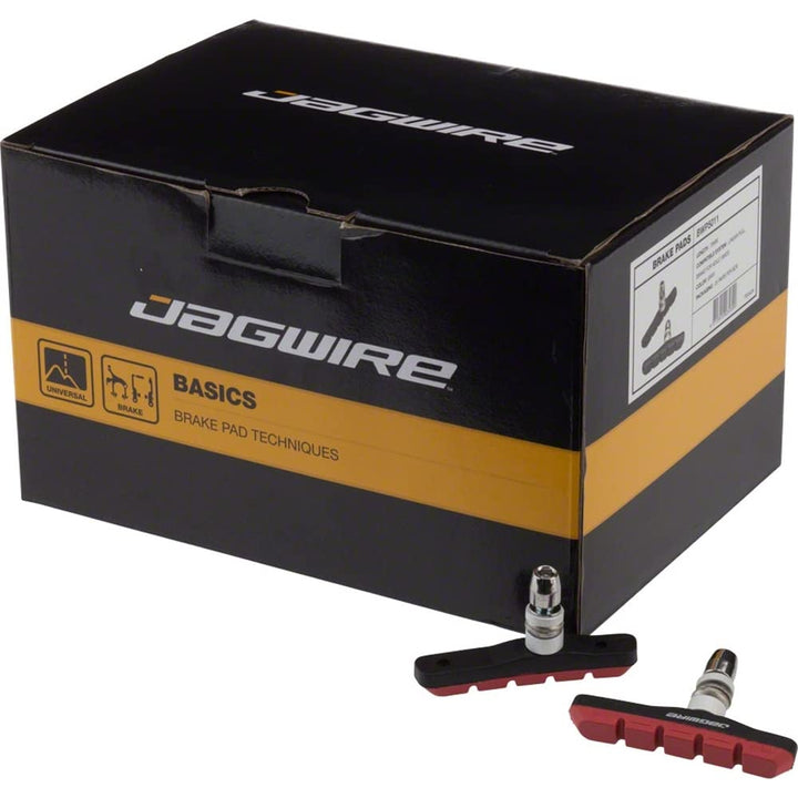 Jagwire Scheibenbremsbeläge, Mountain Sport Bremsschuh V-Brake auf Alufelge, 25 Stück rot - rot, rot