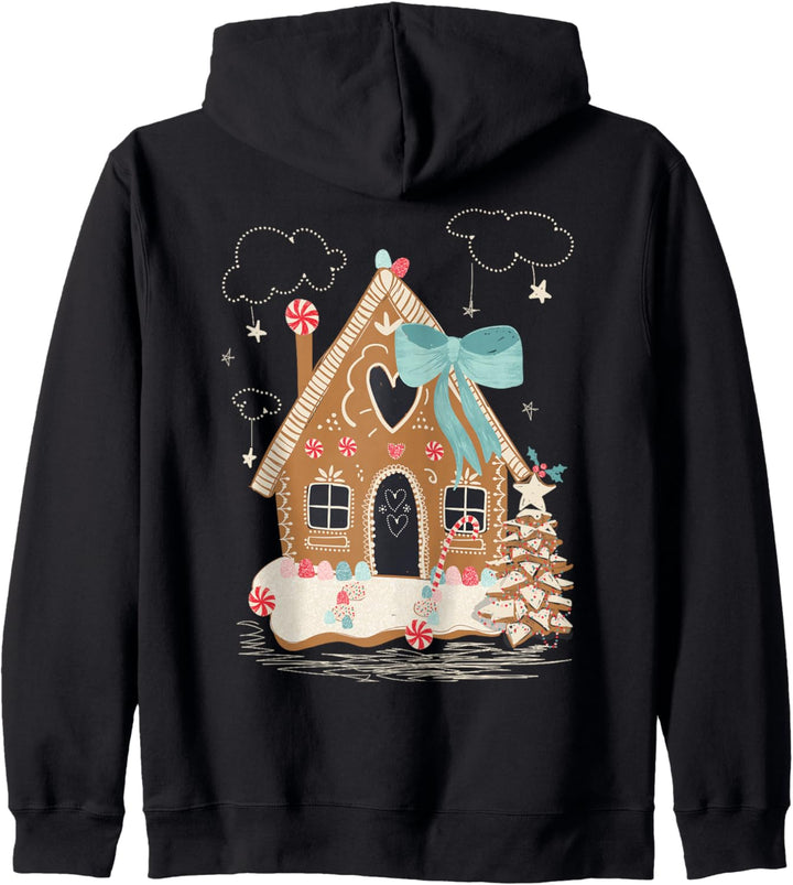 Lebkuchenhaus Weihnachts-Bäckerei Weihnachten Schneeflocken Kapuzenjacke