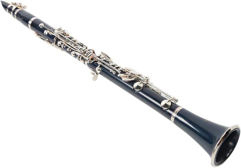 Bnineteenteam Bakelit-Rohrklarinette bB 17 Tasten Klarinette mit vernickeltem Tastensatz Mazarine; #