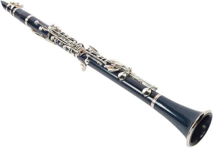 Bnineteenteam Bakelit-Rohrklarinette bB 17 Tasten Klarinette mit vernickeltem Tastensatz Mazarine; #