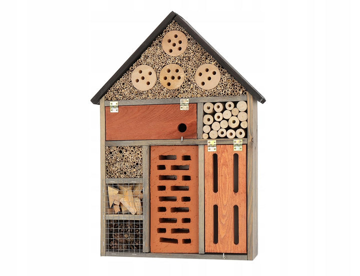 MAZUR Insektenhotel Gross aus Holz |Insektenhaus | Nisthilfe und Schutz | Nützlinge | Naturbelassene
