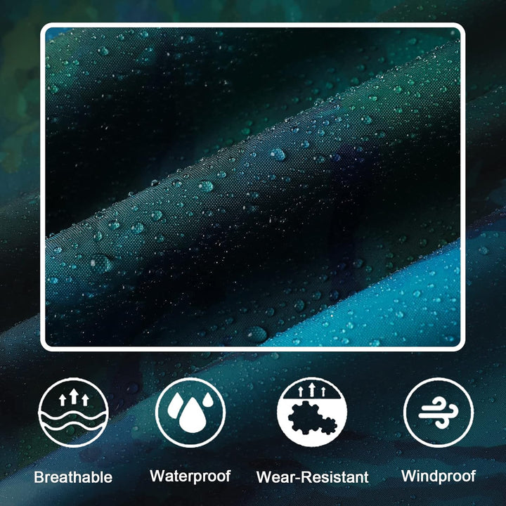 Regen Poncho Jacke Mantel für Erwachsene mit Kapuze wasserdicht mit Reissverschluss im Freien Seeros