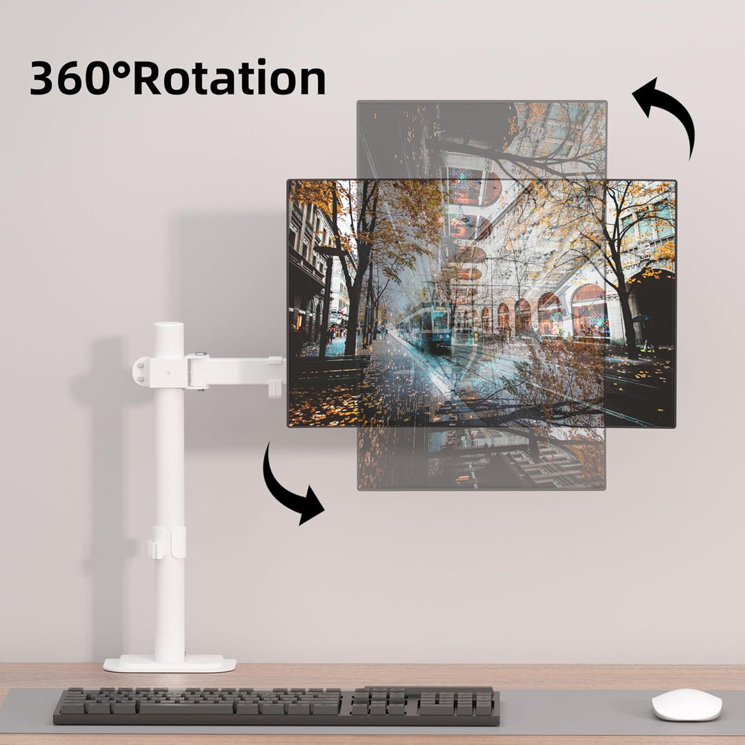 Bracwiser einzelnen Voll einstellbare Stehhöhe Monitorarm Standhalterung 800 mm hoch für Monitor Com