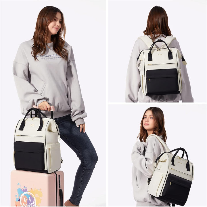 LOVEVOOK Backpack Women Handtasche 2 in 1 Wasserdichter Notebook Handgepäck Reiserucksack mit 15,6 Z