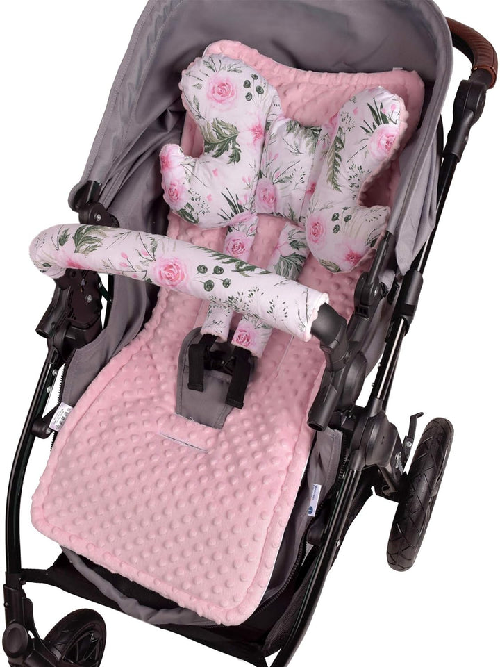 Medi Partners Universal Sitzauflage Kinderwagen & Buggys Sitzeinglage Kinderwagendecke 5tgl Gurtpols