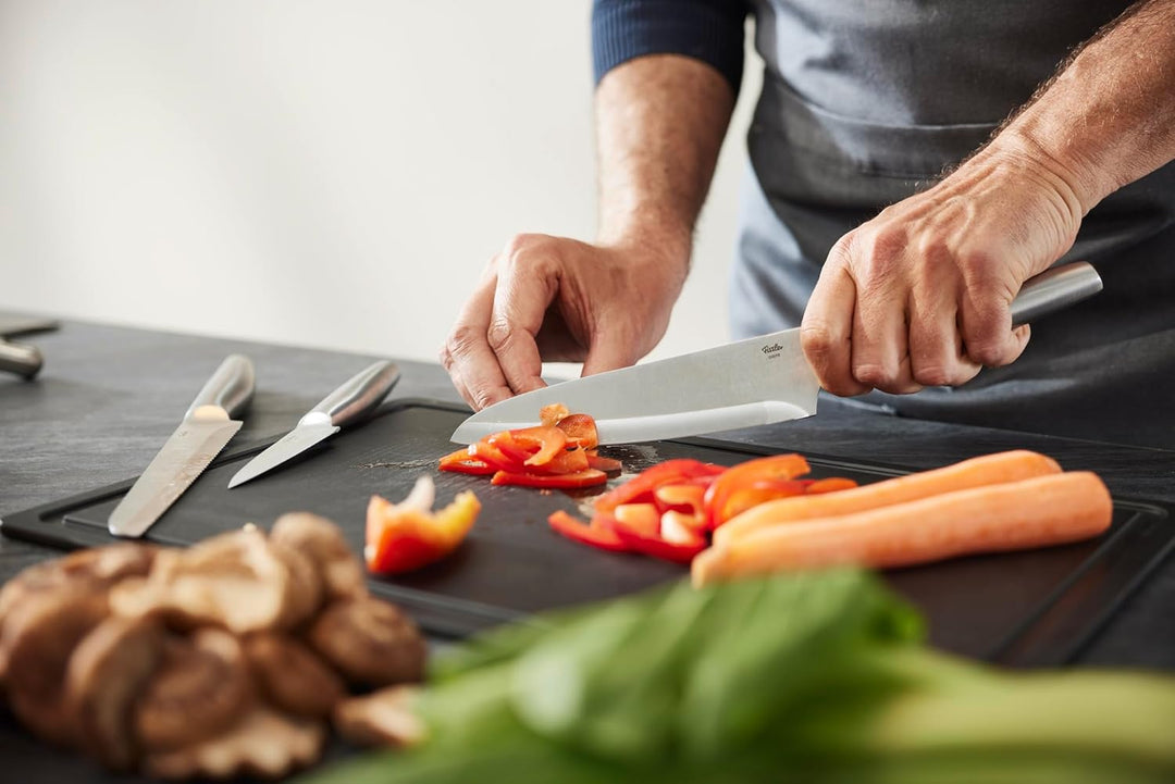 Fissler Essential/Edelstahl-Kochmesser (18 cm) Universal-Messer, rostfrei, Spülmaschinen-geeignet, A
