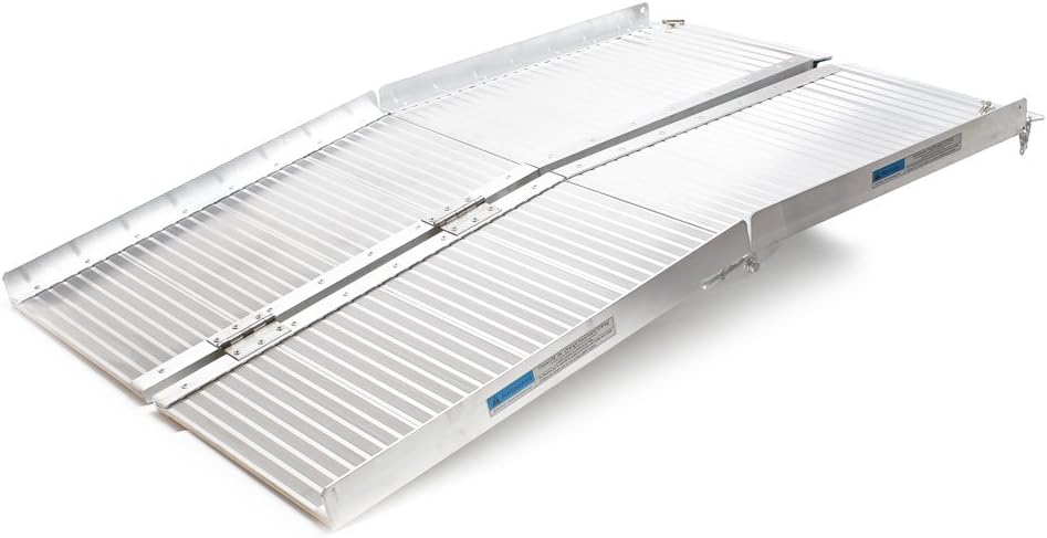 Rollstuhlrampe Rollirampe Auffahrschiene 2X faltbar Aluminium 183cm 270kg Kofferrampe