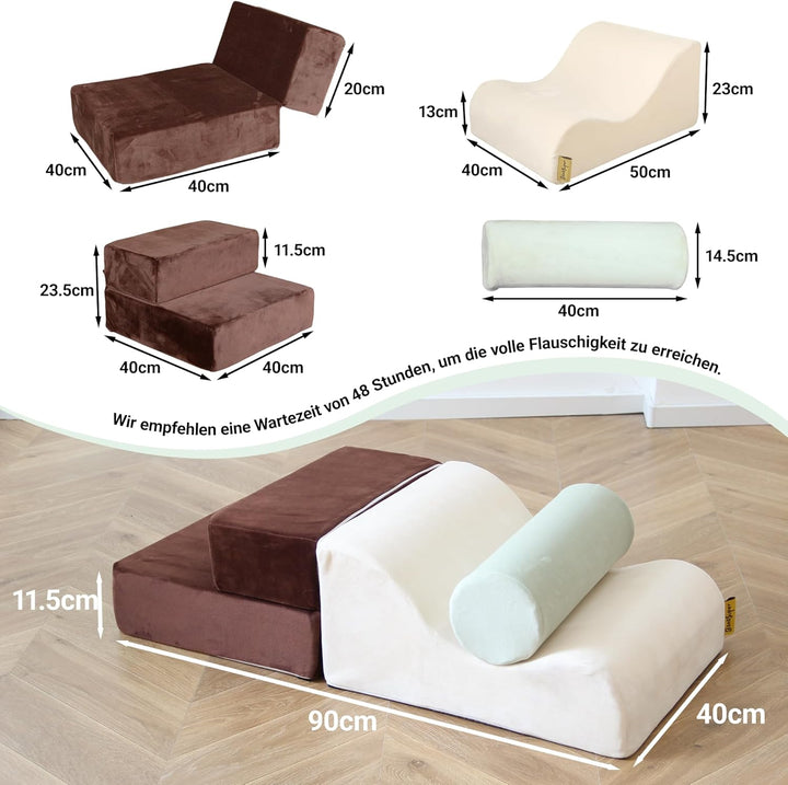 BanaSuper 3 STK Gross Schaumstoff Bausteine für Kinder, XXL Softbausteine Baby zum Klettern & Krabbe