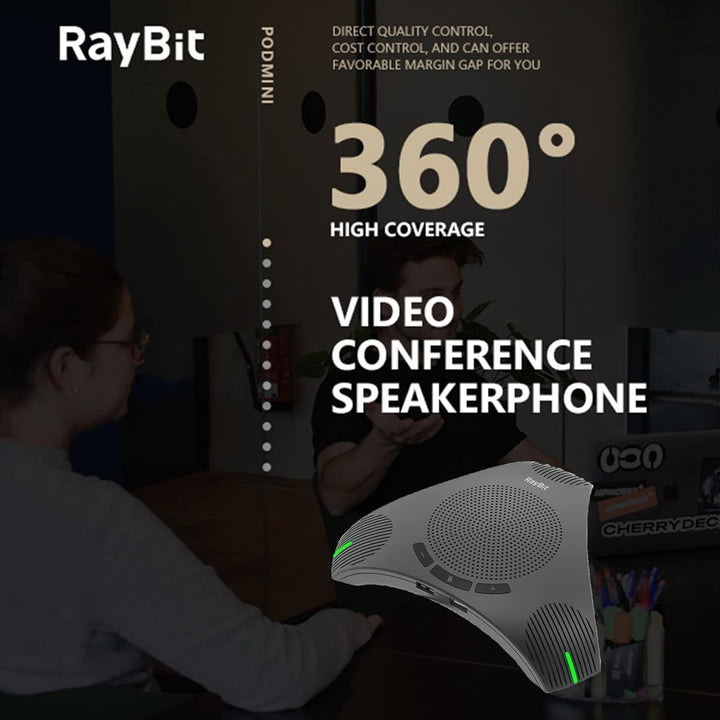 USB Konferenzlautsprecher mit Mikrofon für 8-10 Personen Geschäftstreffen, Konferenzmikrofon mit Sma