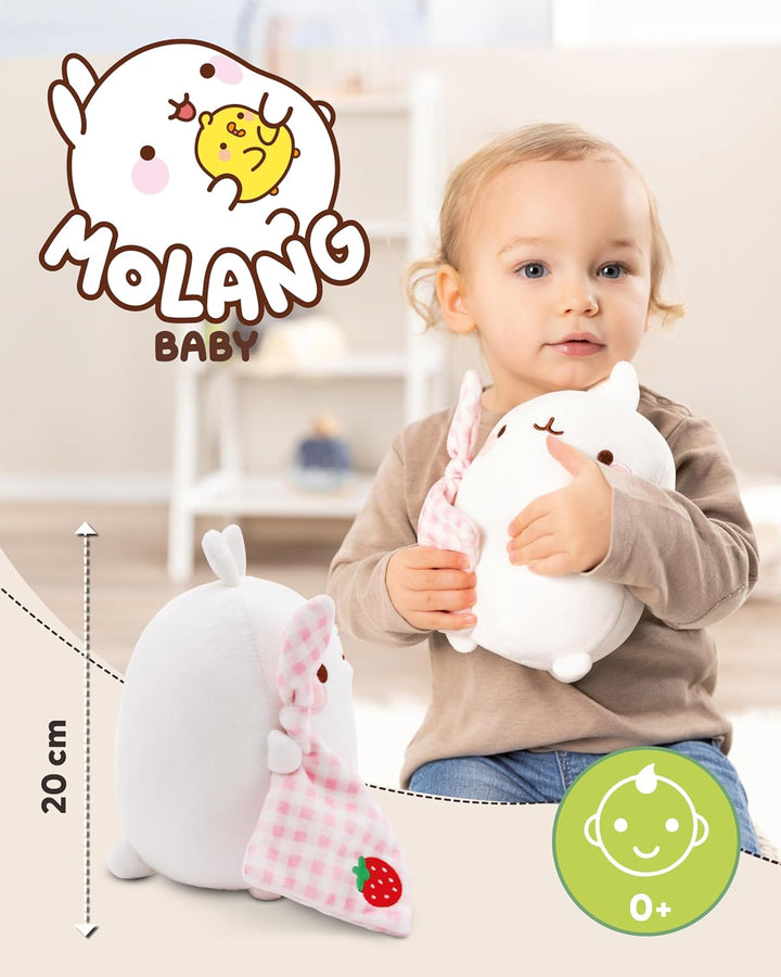 NICI MOLANG Kuscheltier 20 cm mit Schmusetuch Baby Einschlafhilfe - Niedliches Stofftier und Schnuff