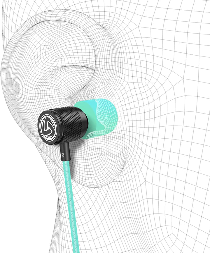 LUDOS Ultra Kopfhörer In Ear Ohrhörer mit Kabel und Mikrofon, Kristallklarer Klang, Ausgewogene Höhe