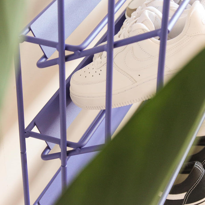 Elegantes Schuhregal Metall ALVIER - Platzsparendes Schuhregal für Flur & Eingangsbereich, 4 Ebenen