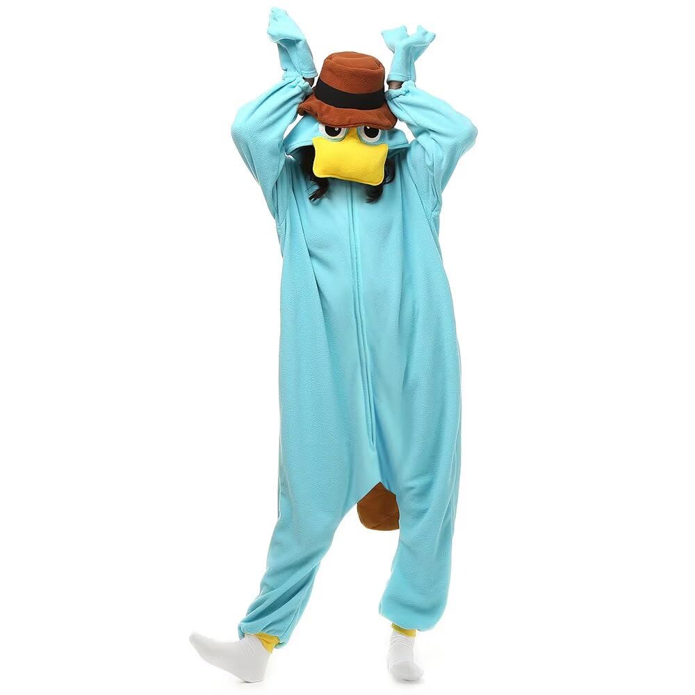 Onesie Tier Erwachsene Unisex Tieroutfit Cosplay Pyjamas Karneval kostüm M 117-zip, M 117-zip