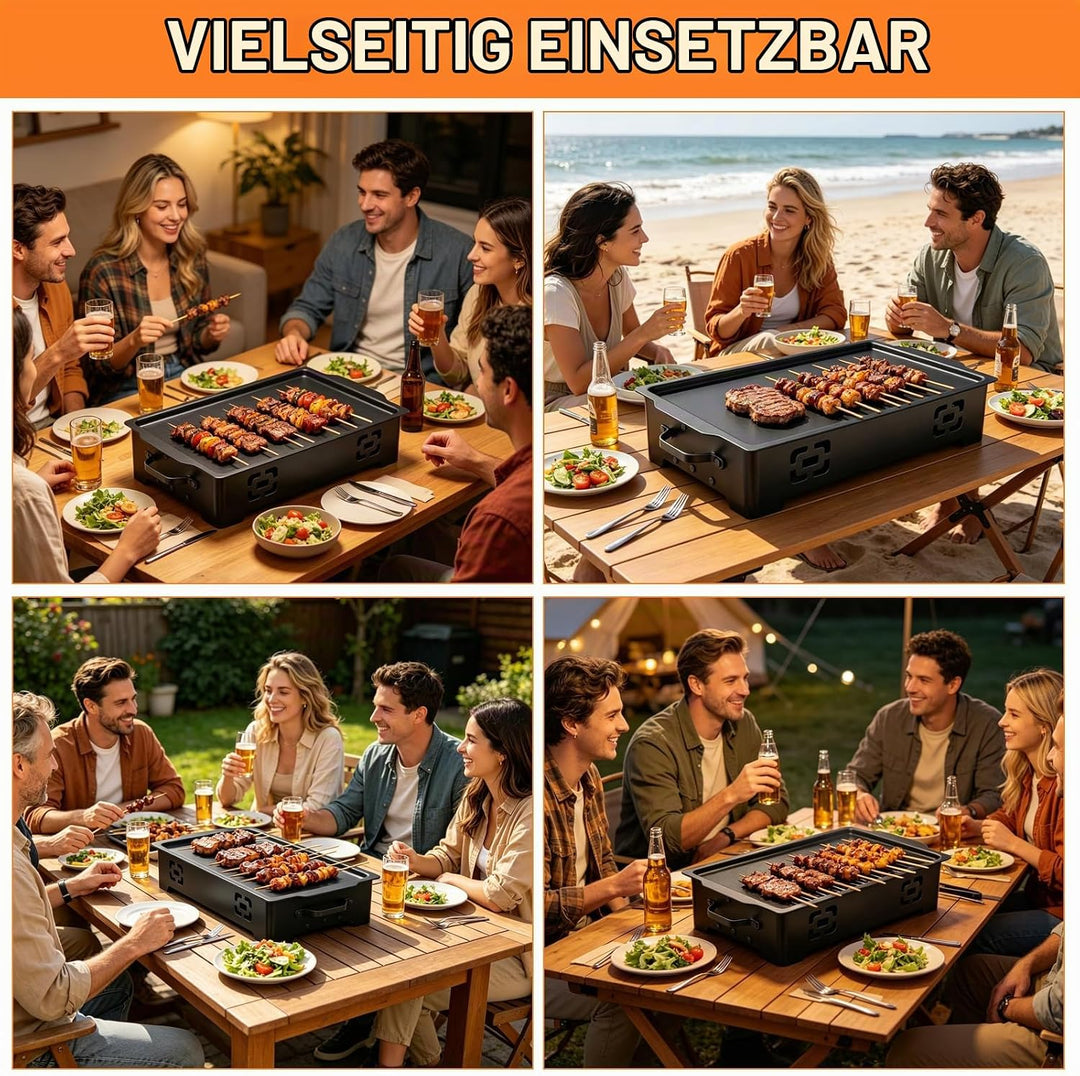 BBQ Warmhalteplatte, Aluminium Grill Heizplatte Antihaft Speisenwärmer Grill Warmhaltebehälter Speis