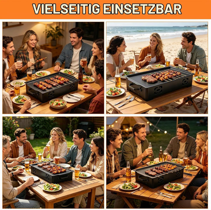 BBQ Warmhalteplatte, Aluminium Grill Heizplatte Antihaft Speisenwärmer Grill Warmhaltebehälter Speis