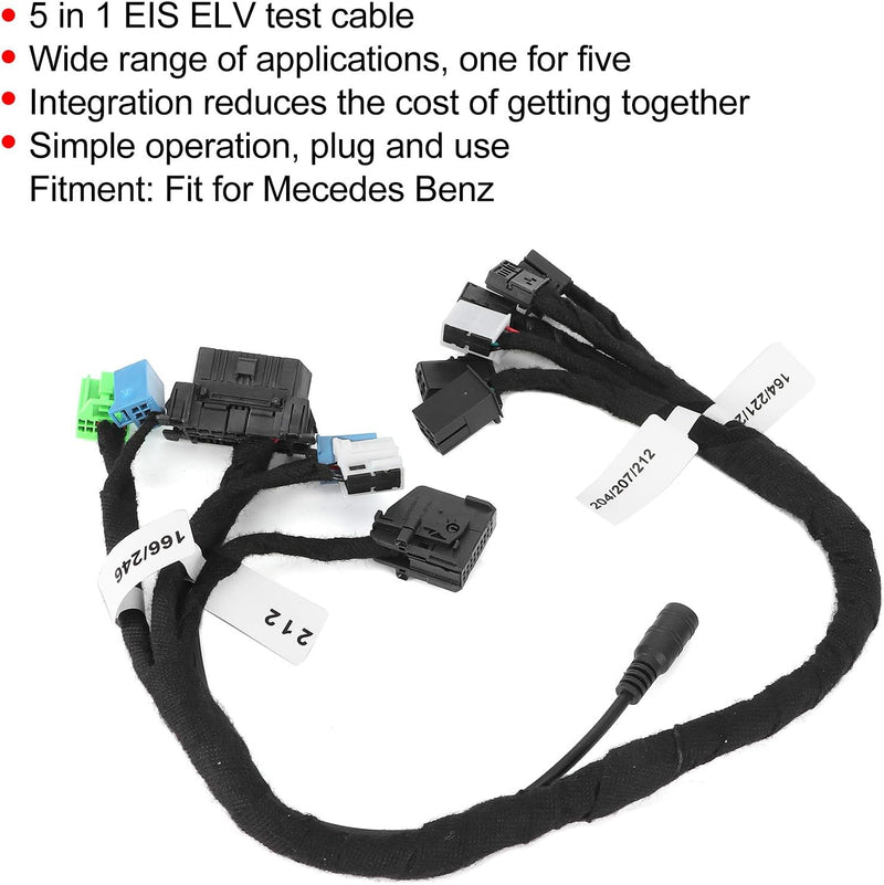 5in1 EIS ELV-Testkabel, Plug-and-Play-Auto-Testleitung Wartung von Kraftfahrzeugen für Benz