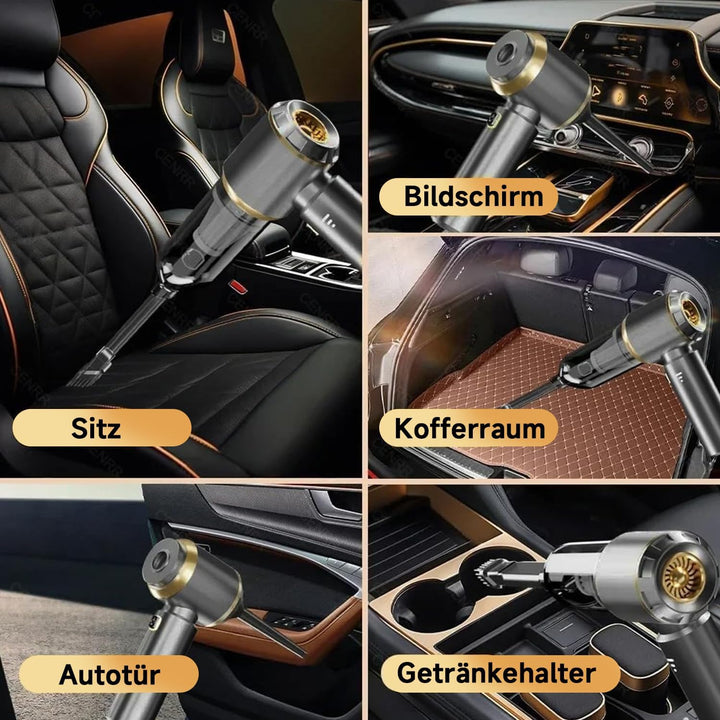 Handstaubsauger Akku, 26000PA Auto Staubsauger, Upgrade-Schnellladung, 3-Gang Akku Staubsauger mit B