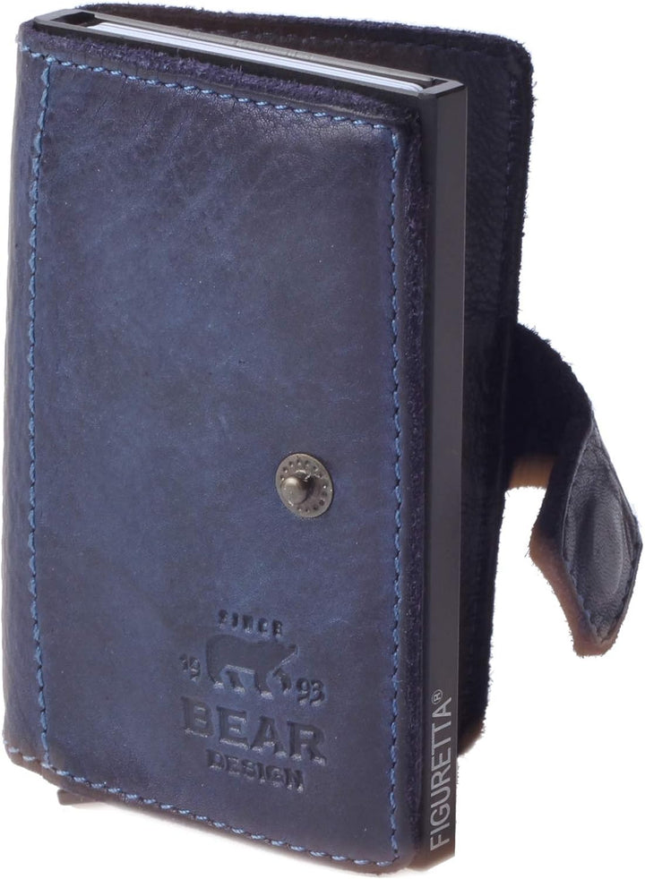 Bear Design Antic Unisex Geldbörse blau 15,5x9x4cm Kreditkartenetui Portemonnaie