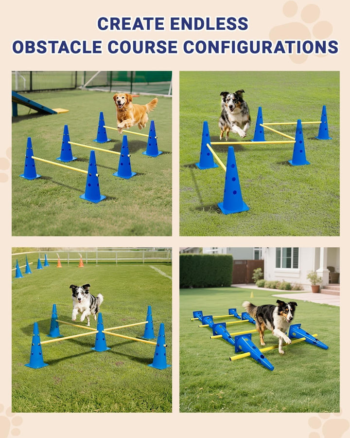 Agility Set Hunde Klein Cavaletti Hund, Hobby Horse Zubehör, Fussball Trainingszubehör, Erziehungshi
