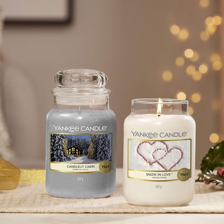 Yankee Candle Duftkerze im Glas (Grosse Kerze im Glas), Candlelit Cabin, Alpine Christmas Collection
