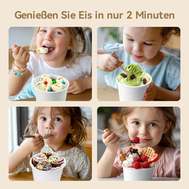 Eisplatte Eis Rolls, SUS316 Lebensmittelqualität, Ice Rolls Maschine Inklusive Deckel & 2 Spatel, DI
