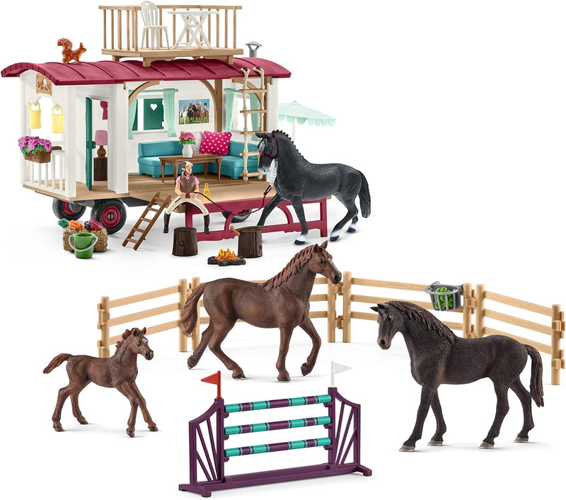 schleich 72141 Geheimes Turnier-Training am Caravan, für Kinder ab 5-12 Jahren, HORSE CLUB - Spielse