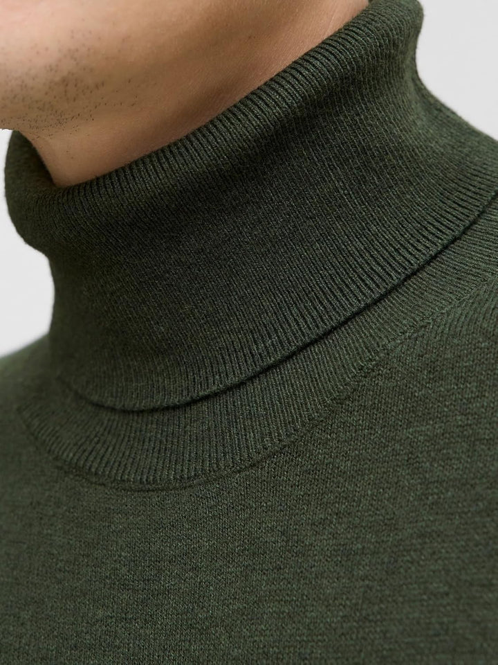 JACK & JONES Emil Knit Roll Neck Jumper XS Duffel Bag, XS Duffel Bag